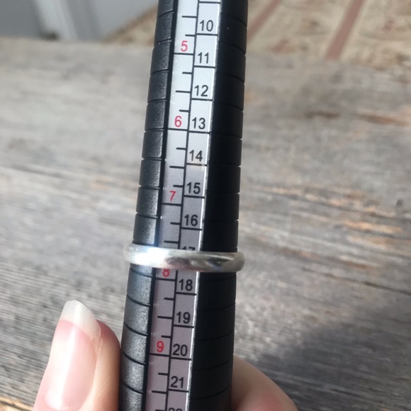 Sterling silver plated light blue sodalite gemstone cocktail ring oval boho - Picture 4 of 11